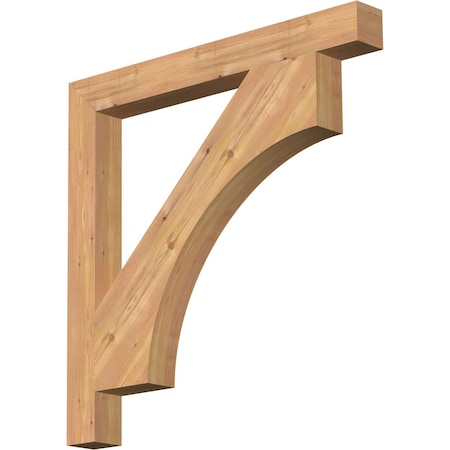 Ekena Millwork Westlake Block Smooth Bracket, Western Red Cedar, 3 1/2"W x 34"D x 34"H BKT04X34X34WTL05SWR